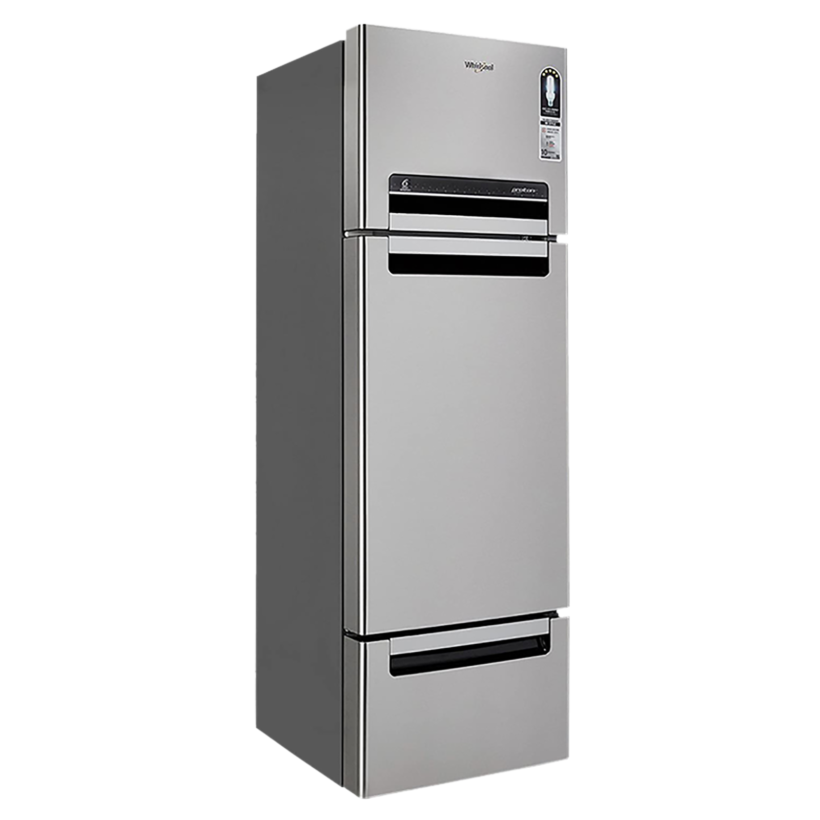 Whirlpool protton 3 door deals refrigerator 330 power consumption